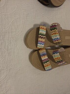 Womens Multi Color Sandals Size 7